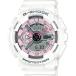 カシオCasio G-Shock Pink and Gray Dial White Resin Quartz Ladies Watch GMAS110MP-7A