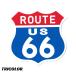 route 66 ROUTE66 стикер наклейка american модный симпатичный смартфон машина шлем защита автограф размер S трехцветный 