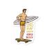  стикер серфинг american машина уличный чемодан модный симпатичный retro SURFS UP DECAL доска для серфинга 1965 SURF CAMP