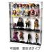 【 可動棚　壁掛け式 】アクリルコレクションケース クリア L背面白 / フィギュアケース/ 幅45cm/ 奥行13cm/ 高さ60cm/ 棚板4枚付