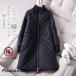  новый цвет дополнение стеганое пальто женский осень-зима внешний длинное пальто с хлопком легкий чёрный маленький с высоким воротником простой 30 плата 40 плата 