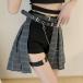  Schott брюки женский Mini юбка в складку разрез ska хлеб sexy шоу хлеб короткий хлеб ремень комплект Dance Street костюм Корея пояс с подвязками 