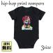 baby детский комбинезон hip-hop принт рисунок 