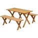  сад тормозные колодки (Gardenmaster) пикник сад стол &amp; bench 3 позиций комплект из дерева терраса двор обеденный стол зонт сигнал 