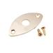 Musiclily Pro cat's-eye type steel Jack plate car b electric guitar / base for, Gold 