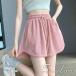  шорты юбка-брюки короткий хлеб женский женский короткий колени сверху длина шоу хлеб шнур имеется обычно надеты часть магазин надеты высокий талия тонкий одноцветный одиночный цвет simp