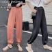  длинные брюки брюки-джоггеры женский Bottoms длинные брюки талия резина кромка резина кромка диафрагмирования тонкий атлас style одноцветный одиночный цвет легкий брюки цвет брюки 