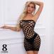  sexy Ran Jerry женский bare top One-piece способ baby doll костюмированная игра супер мини длина корпус темно синий большой сеть глаз skeske дыра 