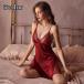  baby doll slip внутренний Ran Jerry женский женщина для женщин топ One-piece мини длина колени сверху длина elegant модный V шея Roo 