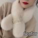  tippet fake fur neck warmer boa lady's for lady fake pearl stylish on goods elegant plain single color protection against cold . manner autumn winter commuting 