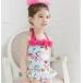  One-piece купальный костюм Kids ребенок плавание одежда One-piece плавание колпак имеется цветок лента украшение девочка симпатичный оборка цветочный принт бассейн море ...