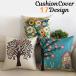  pillowcase interior miscellaneous goods pattern change lovely stylish floral print tree nature bird simple casual square 45cm