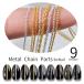  metal детали цепь примерно 50cm Nailparts нейл-арт ногти сопутствующие товары декоративные элементы гель ногти собственный ногти симпатичный Kirakira Gold цвет 