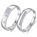 MIKAMU ペアリング 純銀製指輪 フリーサイズ シルバー レディース メンズ CZダイヤ(キュービックジルコニア) キラキラ 結婚指輪バーゲン 着物　振袖　格安レンタル