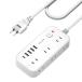 Mscien �d���^�b�v usb�t�� �����R�[�h 5m 6��4 usb-a 1 usb-c �R���Z���g�^�b�v �^�R���z�� �e�[�u�� �d���R�[�h �X�C�b�`�t�� ���K�[�h �����R��