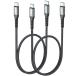SUNGUY USB Type C �P�[�u�� 0.5M �y2�{�g�z PD�Ή� 60W �}���[�d USB C to USB C �Z�� Type C to C �P�[�u�� USB2.0�f�[�^�]�� iPhone17/16/15�V��