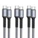 GHNTJAP USB C to USB C �P�[�u �� 0.5M �y3�{�Z�b�g�z �^�C�vc �P�[�u�� PD�Ή� 60W�}���[�d �����f�[�^�]�� Type C to Type C �P�[�u�� iPhone15/i