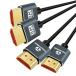 Thsucords супер тонкий 8K 4K HDMI кабель 2M 2 шт. входит .k тонкий . гибкий soft высокая скорость HDMI 2.1 Lead 4K@120Hz 8K@60Hz 48Gbps Roku TV/HDTV/PS5/Blu-ray