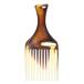 VOCOSTE широкий зуб Afro волосы pick гребень волосы стайлинг tool пластиковый янтарь 