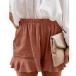  последний 1 пункт! оборка шорты женский шорты шорты шоу хлеб Short женский маленький размер S размер абрикос салон брюки 