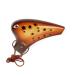 TNG ocarina musical instruments double / Alto / orange high class C style AC several tube (. finger table attaching ) ocarina tube blow . glaze finishing treacle brown original leather s