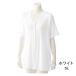 3 minute sleeve large size hook shirt woman white 5L 3811414