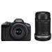 Canon 5811C021 �~���[���X�J���� EOS R50�E�_�u���Y�[���L�b�g �i�u���b�N�j