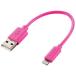 ELECOM MPA-UAL01PN Lightning кабель / стандартный / 0.1m/ розовый 