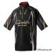 Gamakatsu одежда 2WAY принт Zip рубашка ( короткий рукав ) L черный × красный GM3735