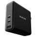  Elecom ACDC-PD96140BK Note PC предназначенный AC адаптор USB PD соответствует 140W USB-C×2 USB-A×1 swing штекер черный 