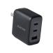  Elecom ACDC-PD12770BK Note PC для AC адаптор USB зарядное устройство AdjustCharge установка USB PD 70W USB-C×2 USB-A swing штекер черный 