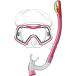 e- кий e-(AQA) морской спорт маска &amp; воздуховод "snorkel" комплект Junior красный la soft &amp;bikisi- dry специальный силикон 2 позиций комплект 