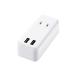  Elecom разветвитель USB розетка прямой ..USB×2 шт AC электрическая розетка .×2 шт 2.4A белый MOT-U07-22WH