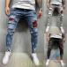  джинсы мужской повреждение Denim брюки обтягивающий брюки прекрасный ножек тонкий надеты раз легко zonchi- сезон . активность tei Lee используя легкий в использовании практический удобный жизнь . позиций быть установленным 