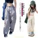  тренировка надеты длинные брюки ребенок Dance брюки Корея Street .......zonchi- casual талия резина брюки-карго танцевальный костюм карман тонкий девочка 