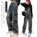  Denim брюки брюки-карго женщина девочка детская одежда легкий брюки танцевальный костюм zonchi- талия резина Denim Denim ji- хлеб Корея осень-зима весна hip-hop ребенок 