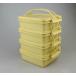 [ Vintage ] made in Japan Tupperware( tapper wear )karuteto yellow lunch box airtight container 4 step ( duckboard attaching )