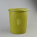 [ Vintage ] made in Japan Tupperware( tapper wear ) maxi deco letter -M avocado green canister airtight container 