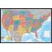 アメリカ合衆国地図 ポスターフレームセット USA Map(130829)