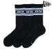  New Era 2026 год осень-зима модель мужской SOCKS CREW 3PAIRS LINE BLK носки 3 пар комплект 14518182[26FW]