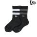  New Era 2026 год осень-зима модель мужской SOCKS CREW 2P EMB BLACK WHI GRY средний носки 2 пар комплект 14751650[26FW]