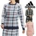  Adidas Golf 2023 год осень-зима модель женский tartan проверка вырез лодочкой свитер MKS40 adidas golf [23]
