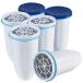 Zeroliquid ZR-001 Replacement Water Filter, Replacement Water Filters for Pitchers and Dispensers, Most Advanced 6-Stage 0 TDS System 6 Pack