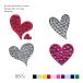  Swarovski декоративный элемент наклейка Heart 55mm отметка наклейка симпатичный взрослый женщина смартфон кейс вино Kirakira стикер 