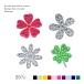  Swarovski декоративный элемент наклейка цветок clover 25mm отметка наклейка симпатичный взрослый женщина Cosmos Sakura Margaret смартфон кейс вино Kirakira стикер 