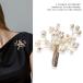  брошь Swarovski жемчуг цветок симпатичный формальный церемония окончания женский мама модный . сверху товар блестящий букет ветка . называется свадьба входить . тип .. тип тип .