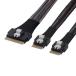 cablecc PCI-E Ultra порт тонкий линия SAS тонкий 4.0 SFF-8654 8i 74 булавка - двойной SFF-8654 4