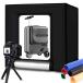DUCLUS фотосъемка box 60cm фотосъемка Booth складной,Light Box простой фотография Studio style свет возможный 120 шт. LED свет,6 цвет фон большой 