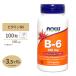 [ купон есть ] витамин B6 100mg 100 шарик NOW Foods (nauf-z)