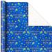  ваш заказ отверстие Mark упаковка бумага день рождения Boy Star рисунок голубой Hallmark Wrapping Paper (Birthday Boy S